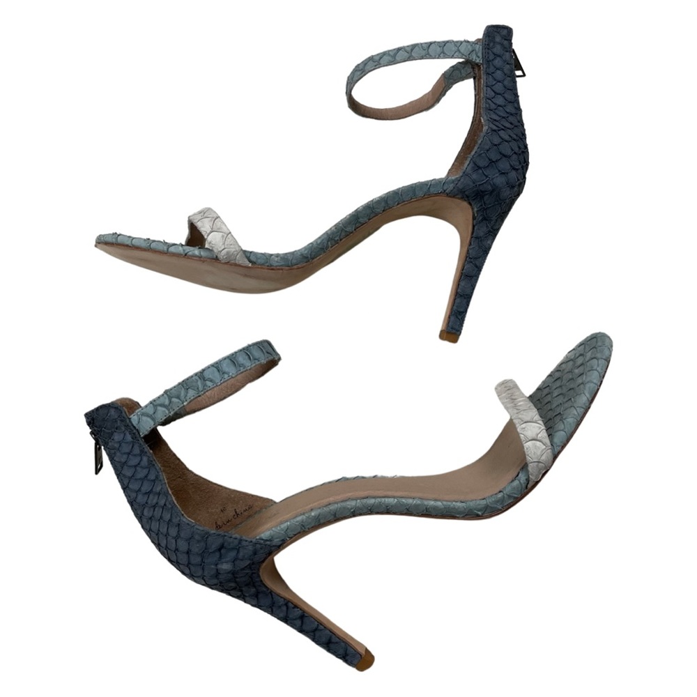 Joie Snake colorblock ankle heels Blue